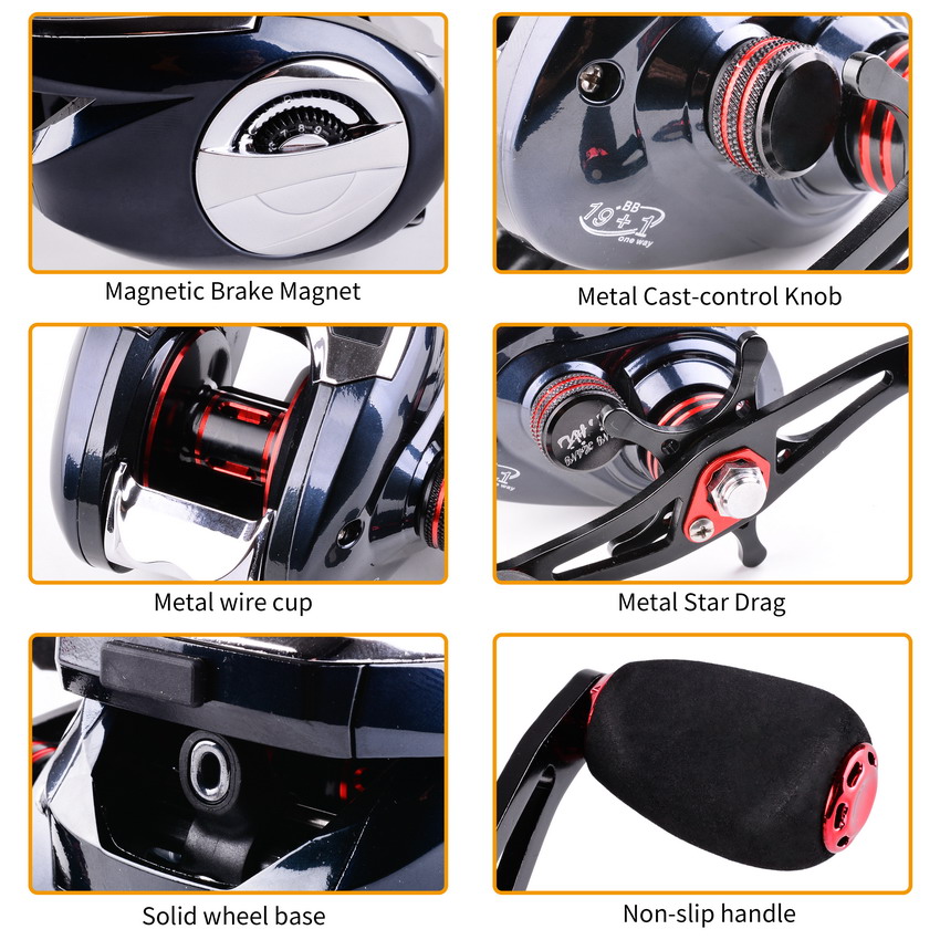 8.0:1 19+1BB Fishing Reel Left - Trolling Reel recension och pris